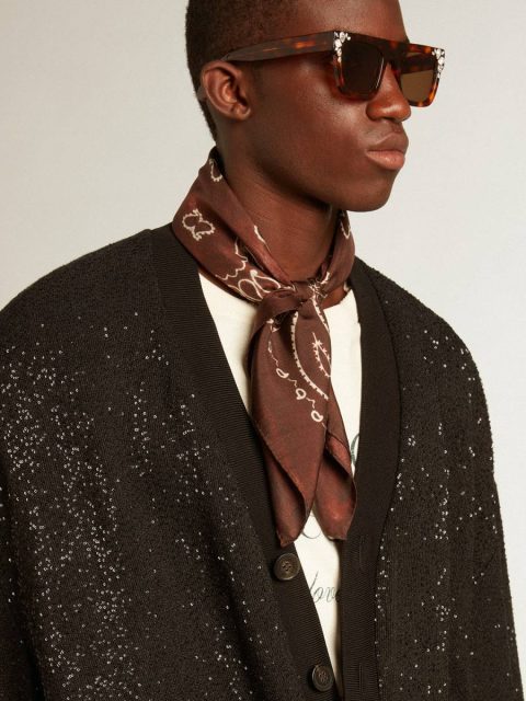 Black Golden Goose Men’s Black Sequined Cardigan-Jacket Knitwear Men - Image 2