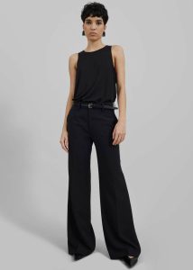 Black Katie Flared Pants - Black Women The Frankie Shop Bottoms