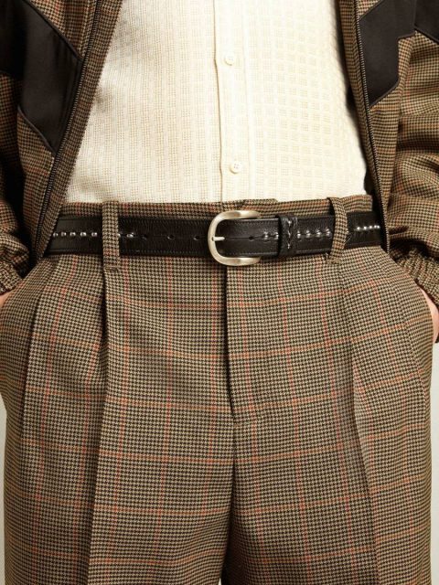 Black Leather Belt With Studs Belts Golden Goose Men Black - Image 3