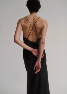 Black Matin Silk Bias Dress - Black The Frankie Shop Dresses Women
