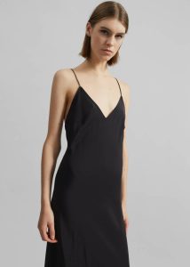Black Matin Silk Bias Dress - Black The Frankie Shop Dresses Women - Image 5