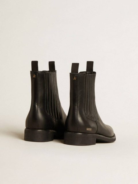 Black Men Golden Goose Boots Men’s Chelsea Boots In Black Leather - Image 5