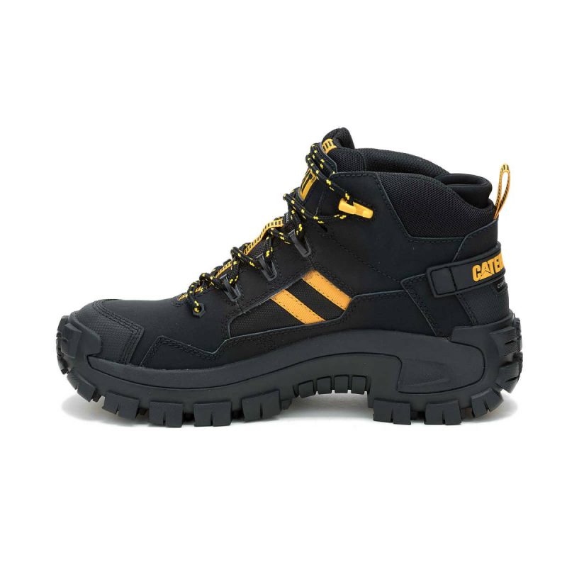 Black Men Men's Invader Mid Vent Waterproof Composite Toe Work Boot Cat Boots - Image 4