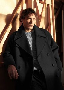 Black Men The Frankie Shop Cooper Wool Peacoat - Black Outerwear - Image 2