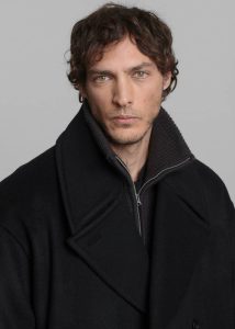 Black Men The Frankie Shop Cooper Wool Peacoat - Black Outerwear - Image 4