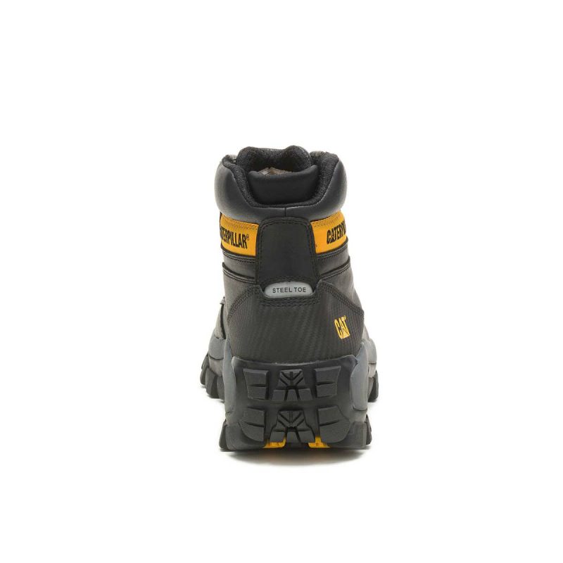 Black Men's Invader Hi Steel Toe Work Boot Cat Men Boots - Image 5