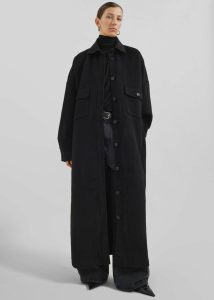 Black Outerwear Women Dallas Wool Overcoat - Black The Frankie Shop - Image 5