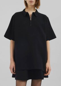 Black Riya Zip-Up Polo - Black The Frankie Shop Tops Women - Image 5