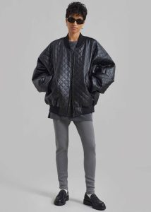 Black Rosalia Quilted Jacket - Black The Frankie Shop Outerwear Women - Image 2