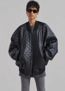 Black Rosalia Quilted Jacket - Black The Frankie Shop Outerwear Women - Image 3