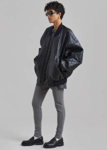 Black Rosalia Quilted Jacket - Black The Frankie Shop Outerwear Women - Image 4
