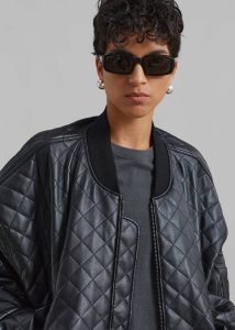 Black Rosalia Quilted Jacket - Black The Frankie Shop Outerwear Women - Image 5