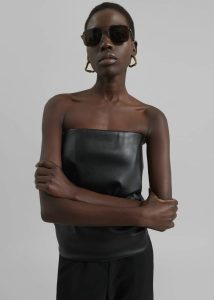 Black Sportmax Lindsey Bandeau Top - Black Women The Frankie Shop Tops