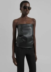 Black Sportmax Lindsey Bandeau Top - Black Women The Frankie Shop Tops - Image 4
