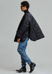 Black Teddy Quilted Jacket - Black The Frankie Shop Women Outerwear