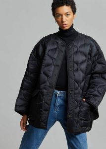 Black Teddy Quilted Jacket - Black The Frankie Shop Women Outerwear - Image 3
