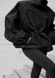 Black The Frankie Shop Doyle Mockneck Anorak - Black Women Outerwear - Image 2