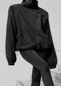Black The Frankie Shop Doyle Mockneck Anorak - Black Women Outerwear - Image 4
