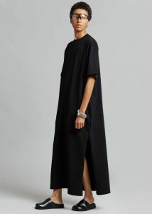 Black The Frankie Shop Lou Oversized Tee Dress - Black Dresses Women - Image 3