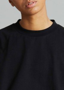 Black The Frankie Shop Lou Oversized Tee Dress - Black Dresses Women - Image 5