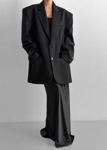 Black The Frankie Shop Outerwear Blair Linen Blazer - Black Women - Image 4