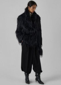 Black The Frankie Shop Women Hythe Faux Fur Coat - Black Outerwear