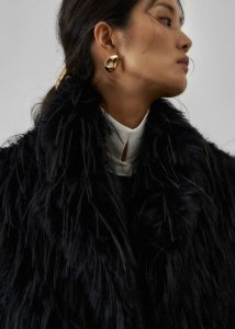 Black The Frankie Shop Women Hythe Faux Fur Coat - Black Outerwear - Image 5