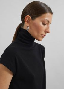 Black The Frankie Shop Women Nile Turtleneck Top - Black Tops - Image 2