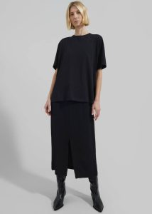 Black Tops Harper Soft Organic T-Shirt - Black Women The Frankie Shop - Image 2