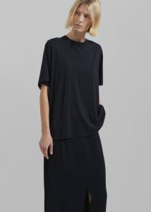 Black Tops Harper Soft Organic T-Shirt - Black Women The Frankie Shop