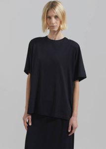 Black Tops Harper Soft Organic T-Shirt - Black Women The Frankie Shop - Image 5
