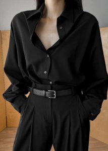 Black Tops The Frankie Shop Women Gelso Shirt - Black - Image 2