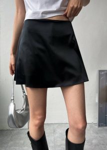 Black Women Bottoms Jules Satin Mini Skirt - Black The Frankie Shop - Image 2
