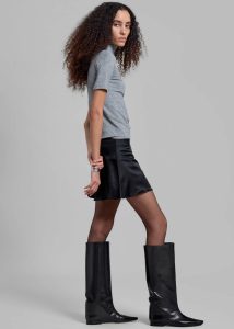 Black Women Bottoms Jules Satin Mini Skirt - Black The Frankie Shop - Image 3