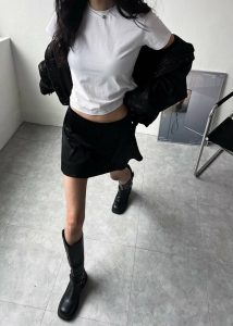 Black Women Bottoms Jules Satin Mini Skirt - Black The Frankie Shop - Image 4