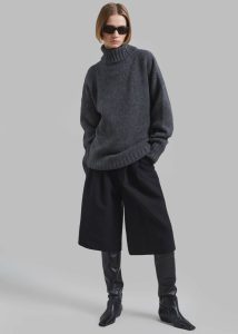 Black Women Bottoms Morgan Bermuda Shorts - Black The Frankie Shop