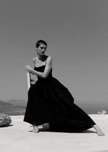 Black Women Dresses The Frankie Shop Matteau Gathered Bodice Dress - Black