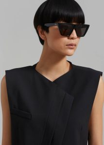 Black Women Outerwear Ashton Cross Vest - Black The Frankie Shop - Image 4