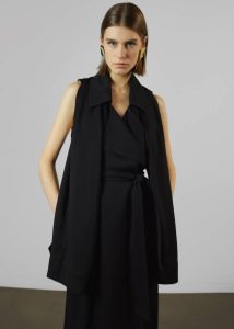 Black Women Outerwear Astoria Cut-Out Raglan Sleeve Trench Coat - Black The Frankie Shop - Image 3
