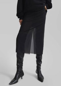 Black Women Suva Sheer Skirt - Black Bottoms The Frankie Shop - Image 5
