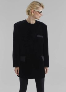 Black Women The Frankie Shop Dresses Madison Mini Velvet Dress - Black - Image 4