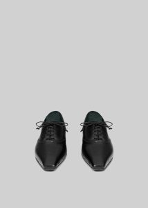 Black Women The Frankie Shop Flats Loulou Studio Nora Oxford Shoes - Black - Image 2