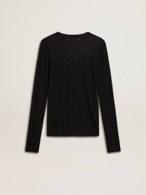 Black Women Women's Black Crew Neck T-Shirt T-Shirts & Tops Golden Goose - Image 5