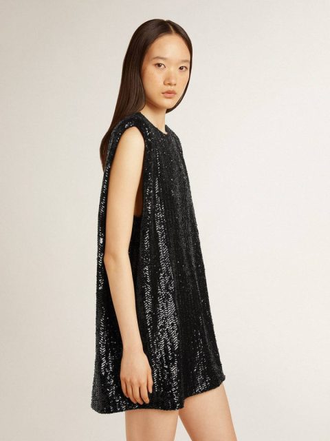 Black Women Women’s Black Sequin Dress Dresses & Jumpsuits Golden Goose - Image 2