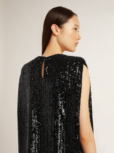 Black Women Women’s Black Sequin Dress Dresses & Jumpsuits Golden Goose - Image 5