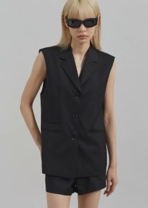 Black Women Xandra Vest - Black Outerwear The Frankie Shop - Image 4