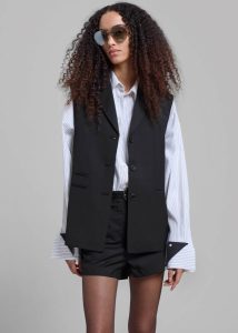 Black Women Xandra Vest - Black Outerwear The Frankie Shop - Image 5