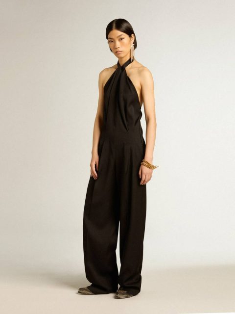 Black Wool Gabardine Jumpsuit Black Golden Goose Dresses & Jumpsuits Women - Image 3