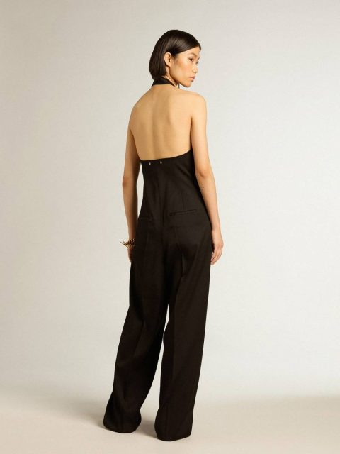 Black Wool Gabardine Jumpsuit Black Golden Goose Dresses & Jumpsuits Women - Image 4