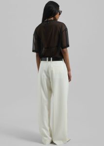 Black Zolli Mesh Tee - Black Women Tops The Frankie Shop - Image 5